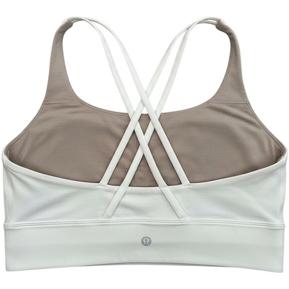 Lululemon athletica Women's Energy Sports Bra Long Line White size 10 Sports Bra - Picture 2 of 5